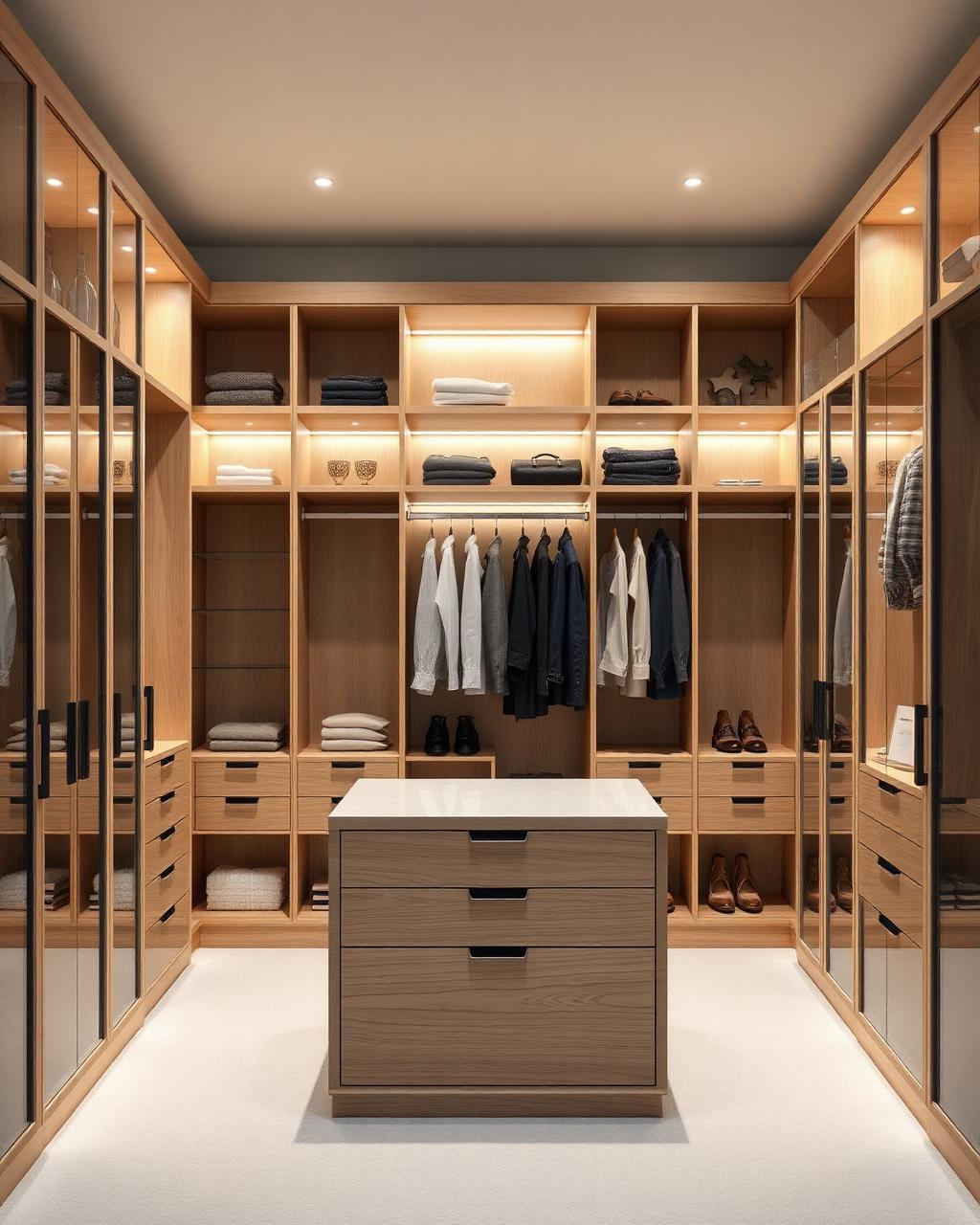 Åpen eikegarderobe